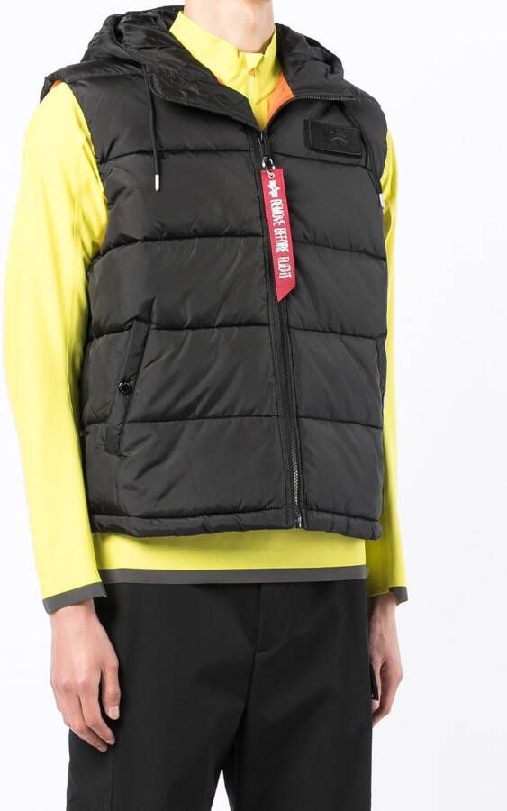 Alpha Industries Bodywarmer met logopatch Zwart