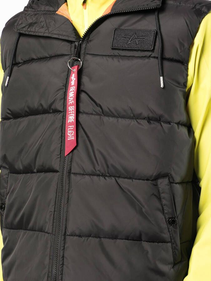 Alpha Industries Bodywarmer met logopatch Zwart