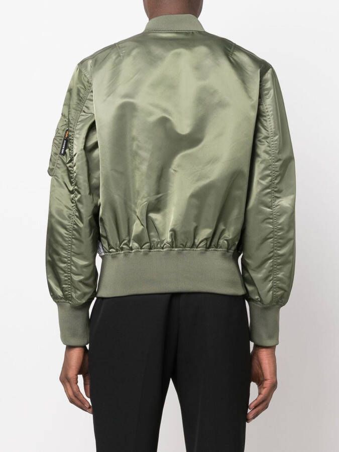 Alpha Industries Bomberjack met contrast vlakken Groen