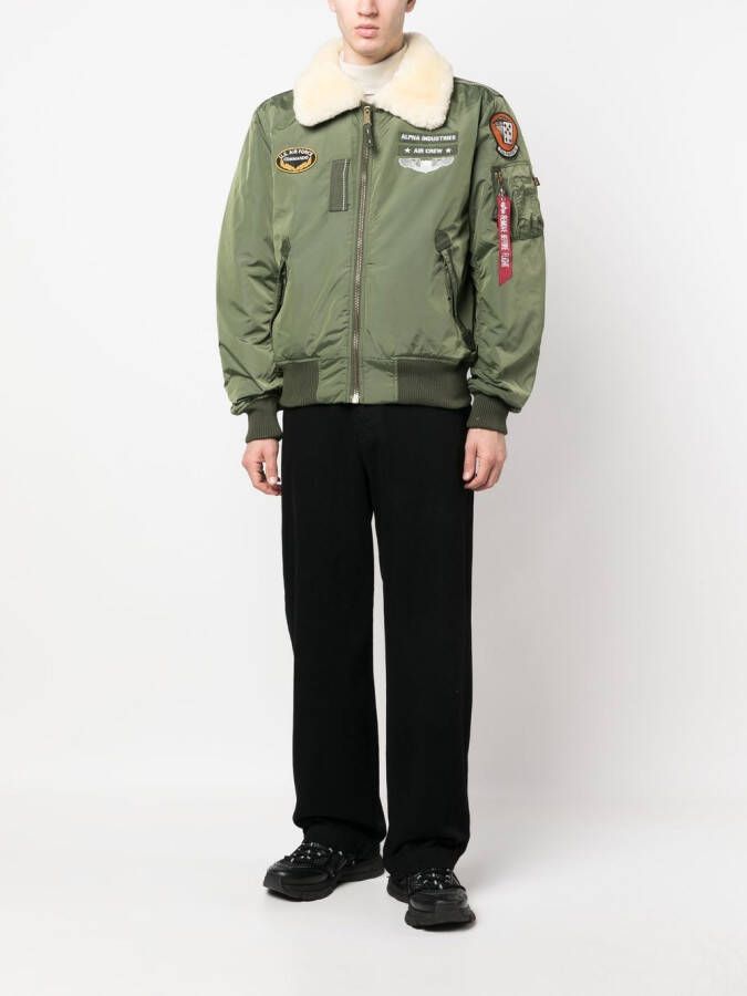 Alpha Industries Bomberjack met patch Groen