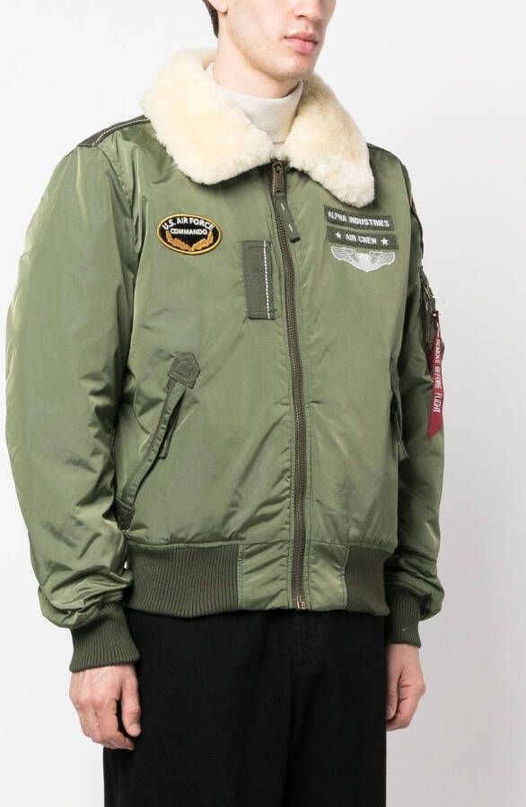 Alpha Industries Bomberjack met patch Groen