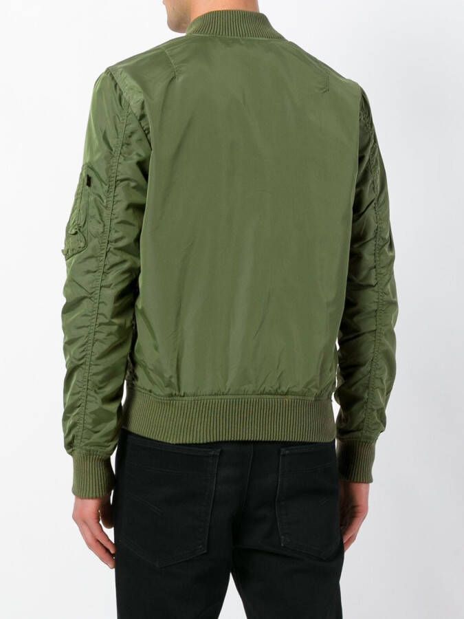 Alpha Industries cropped bomberjack Groen