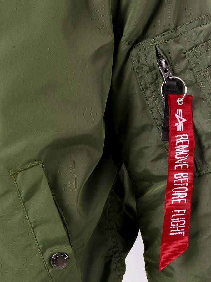 Alpha Industries cropped bomberjack Groen