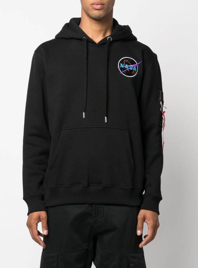 Alpha Industries Hoodie met grafische print Zwart