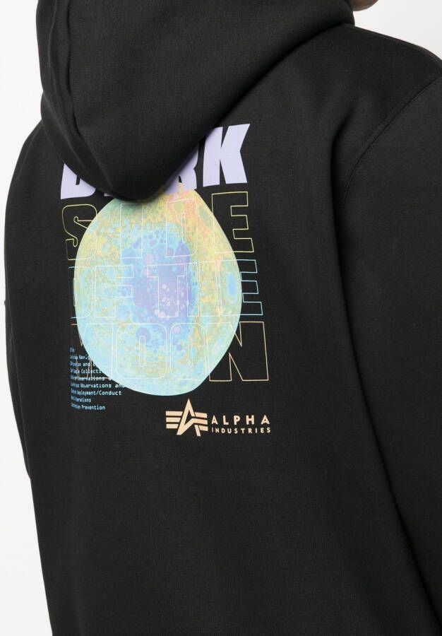 Alpha Industries Hoodie met grafische print Zwart