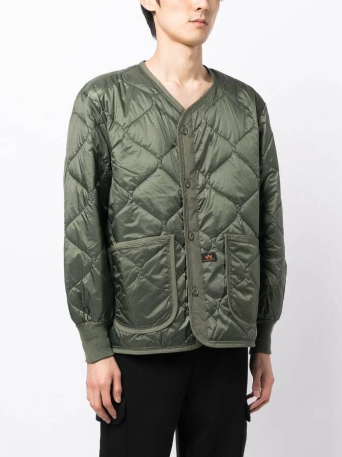 Alpha Industries Jack met logopatch Groen