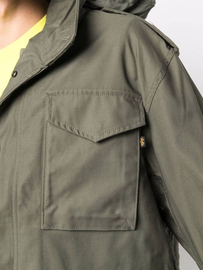 Alpha Industries Jas met afneembare capuchon Groen