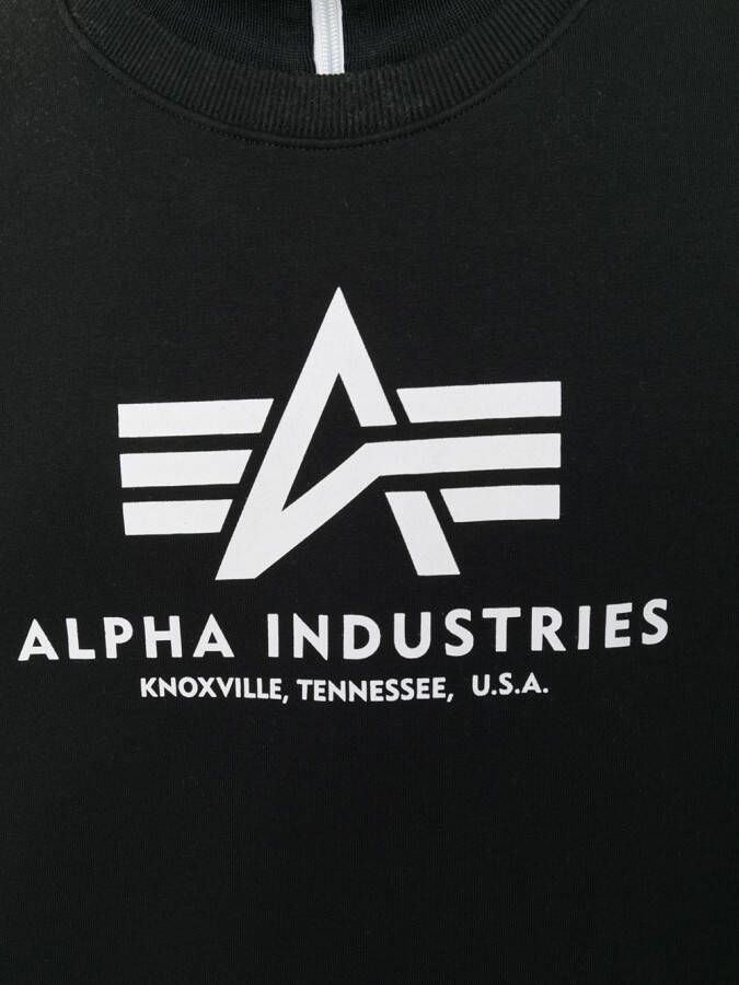 Alpha Industries logo patch sweater Zwart