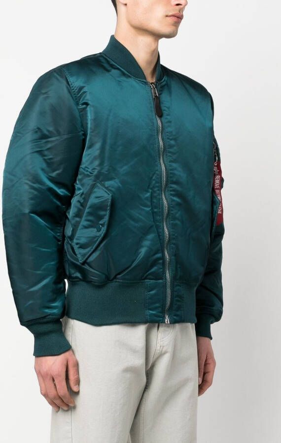 Alpha Industries Bomberjack met ritszak Blauw