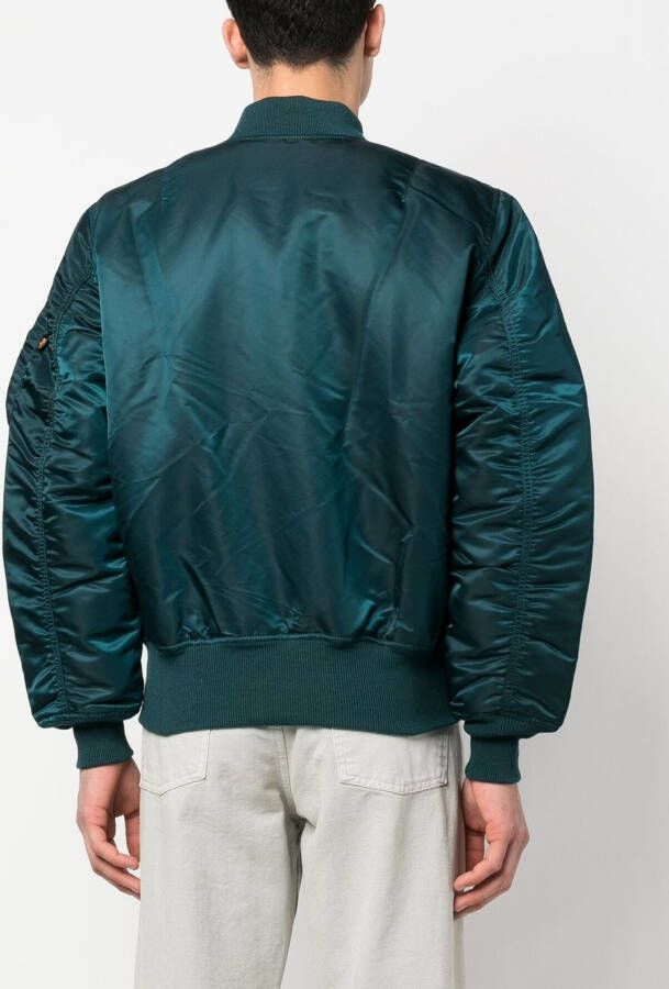 Alpha Industries Bomberjack met ritszak Blauw
