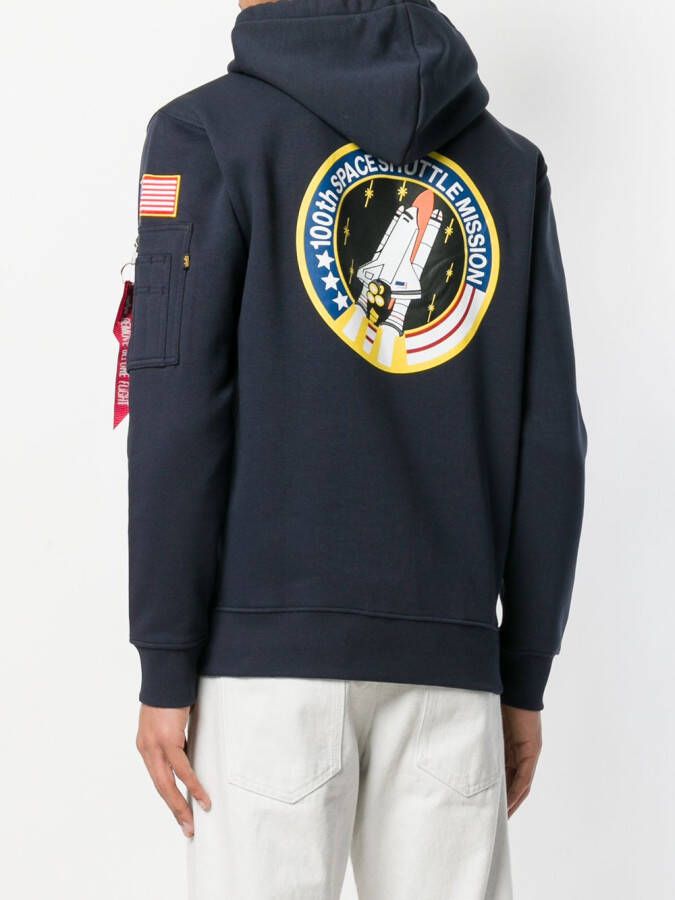 Alpha Industries NASA hoodie Blauw