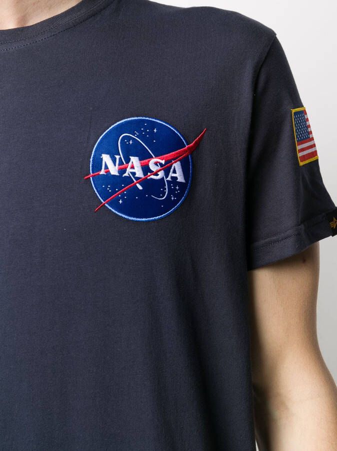 Alpha Industries T-shirt met NASA-print Blauw