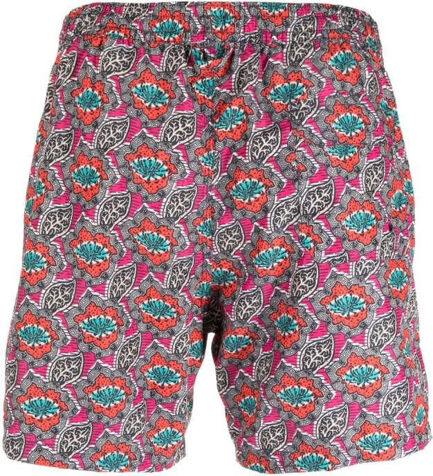 Altea Zwembroek met bloemenprint Zwart