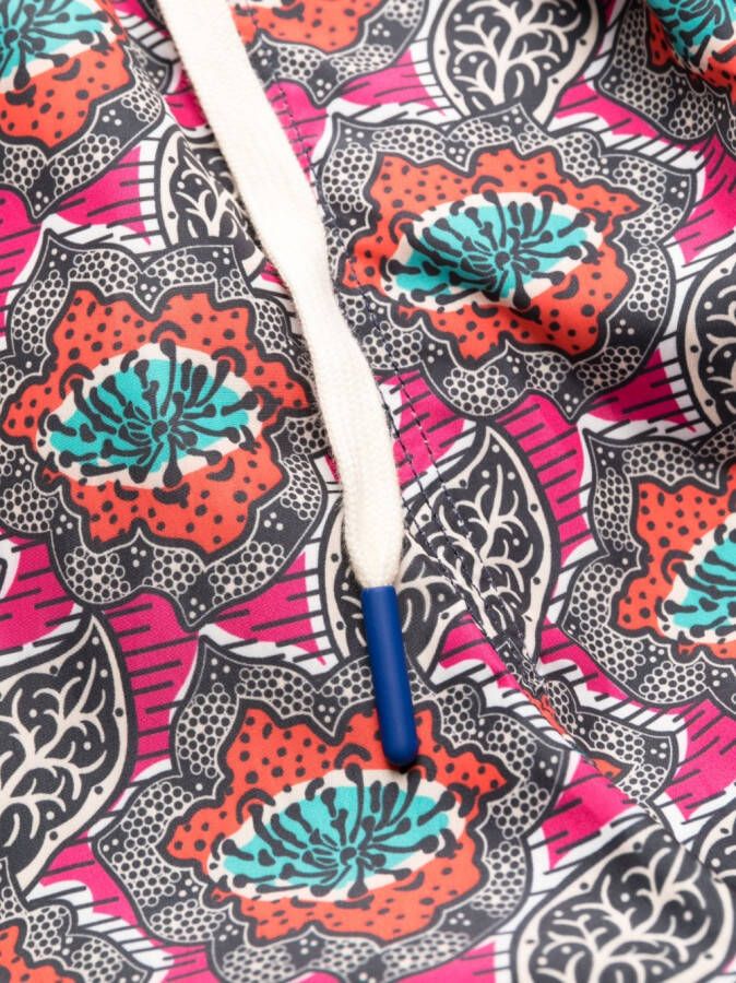 Altea Zwembroek met bloemenprint Zwart