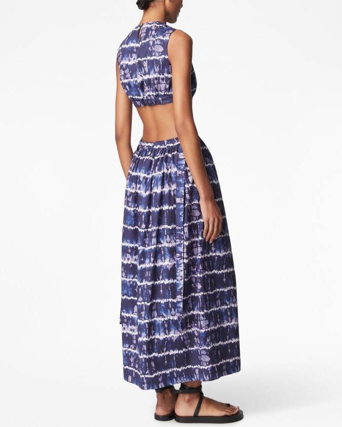 Altuzarra Maxi-jurk met tie-dye Blauw