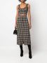 Altuzarra Argia cropped top met gingham ruit Bruin - Thumbnail 2