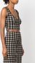Altuzarra Argia cropped top met gingham ruit Bruin - Thumbnail 3