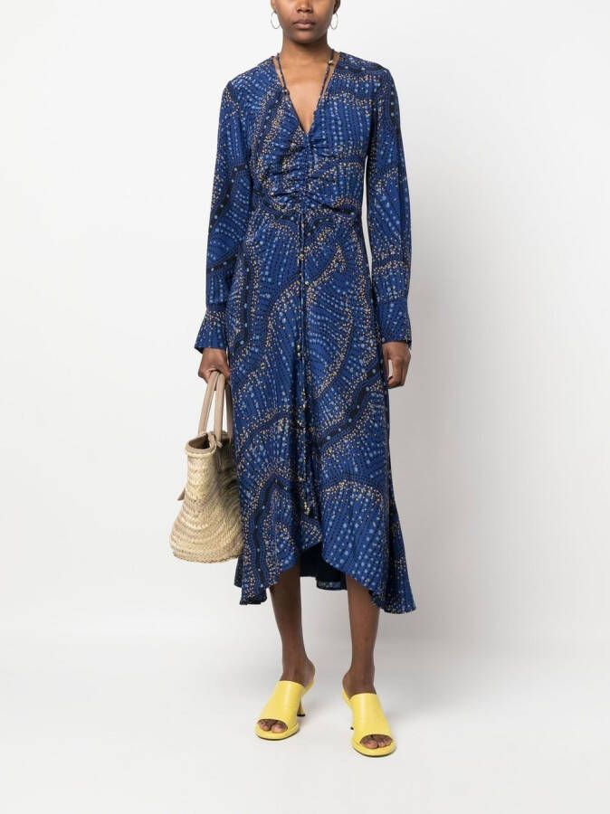 Altuzarra Jurk met V-hals Blauw