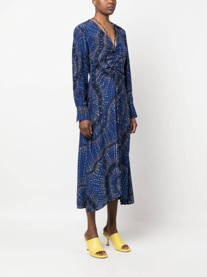 Altuzarra Jurk met V-hals Blauw