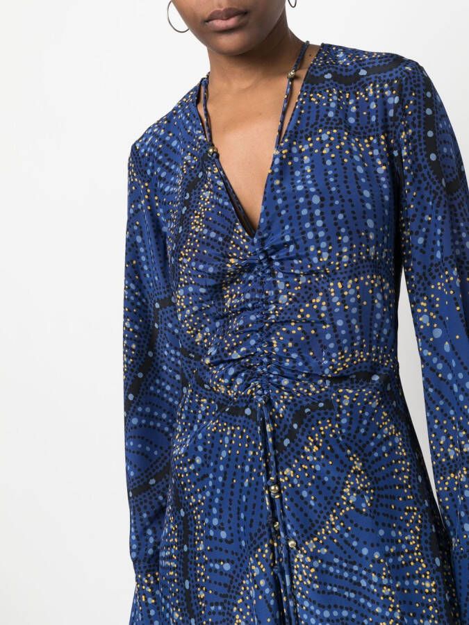 Altuzarra Jurk met V-hals Blauw