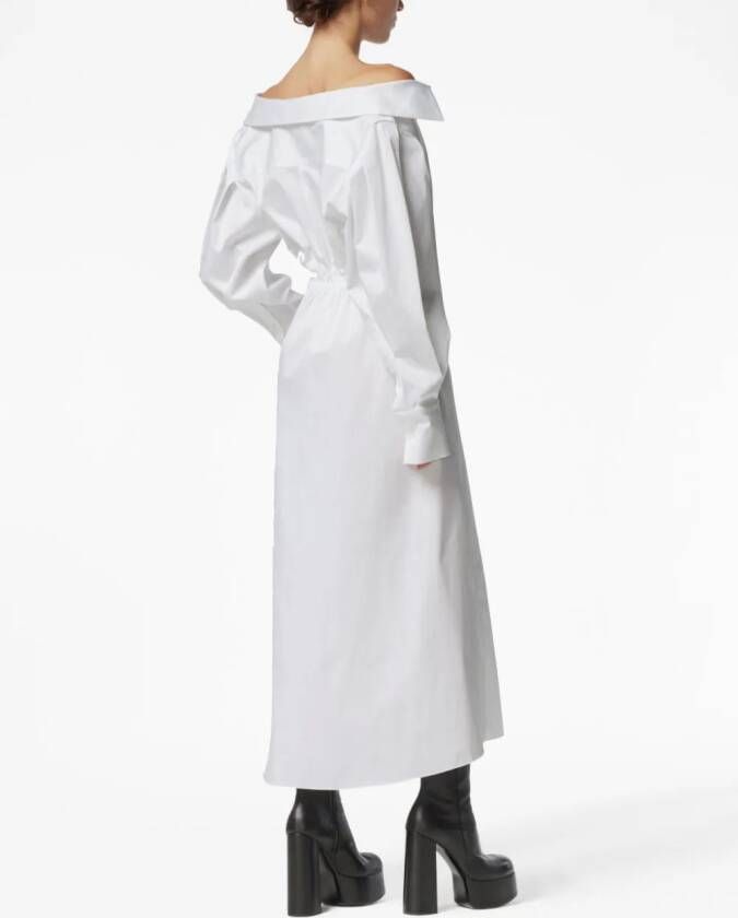 Altuzarra Liddy popeline midi-jurk Wit
