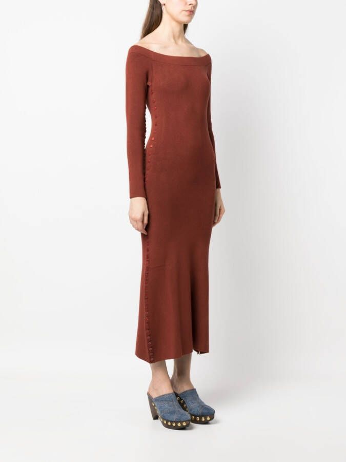 Altuzarra Midi-jurk met lange mouwen Oranje