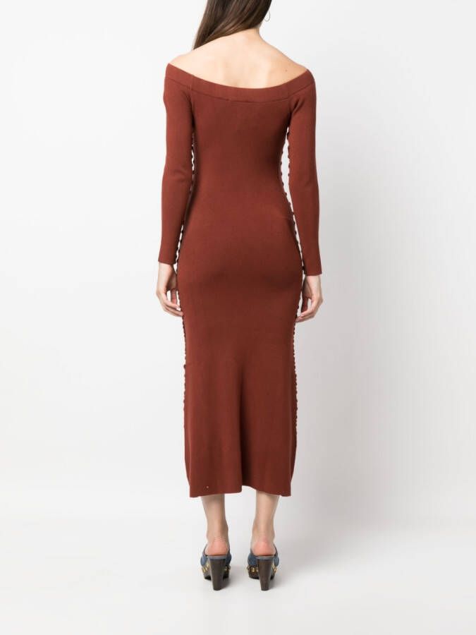 Altuzarra Midi-jurk met lange mouwen Oranje
