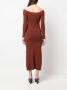 Altuzarra Midi-jurk met lange mouwen Oranje - Thumbnail 4