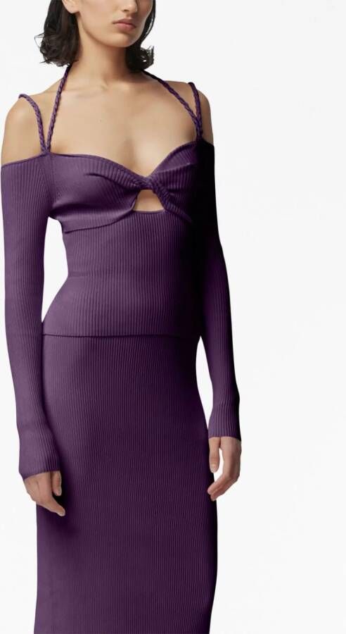 Altuzarra Odin ribgebreide top Paars