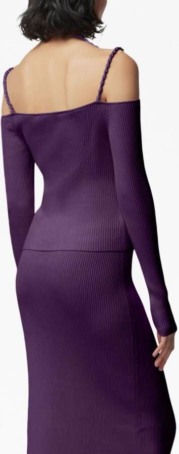 Altuzarra Odin ribgebreide top Paars
