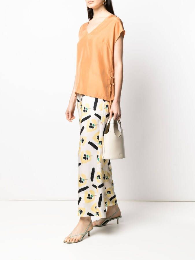 Alysi Blouse met V-hals Oranje