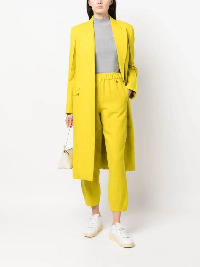 Alysi High waist broek Geel