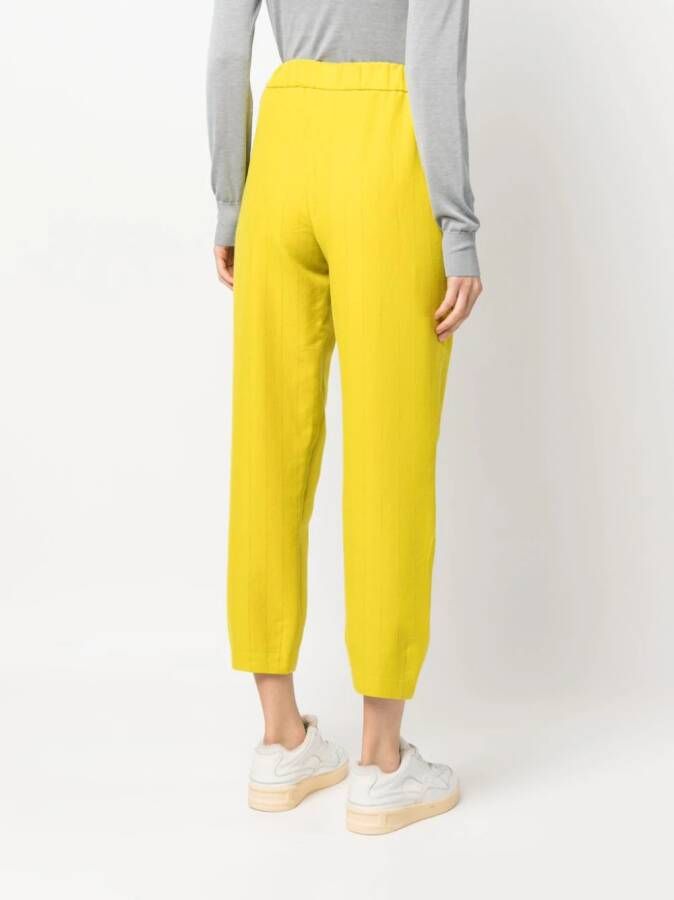 Alysi High waist broek Geel