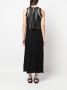 Alysi Maxi-jurk met leren top Zwart - Thumbnail 4