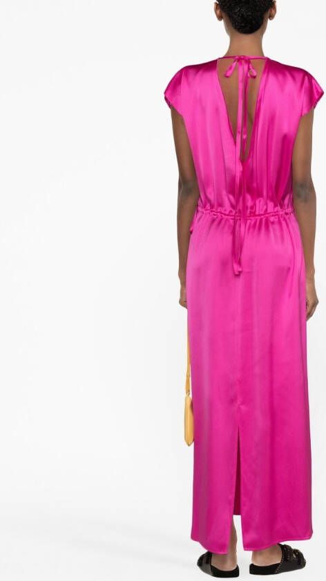 Alysi Maxi-jurk met V-rug Roze