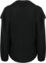 Alysi Blouse met verlaagde schouders Zwart - Thumbnail 2