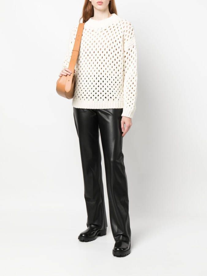 Alysi Opengebreide trui Beige