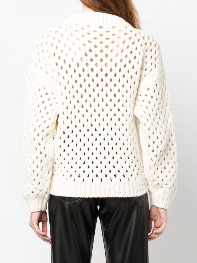 Alysi Opengebreide trui Beige