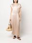 Alysi Satijnen jurk Beige - Thumbnail 2