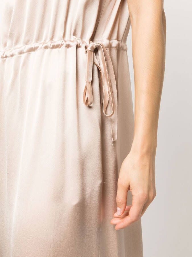 Alysi Satijnen jurk Beige
