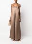 Alysi Satijnen jumpsuit Bruin - Thumbnail 2