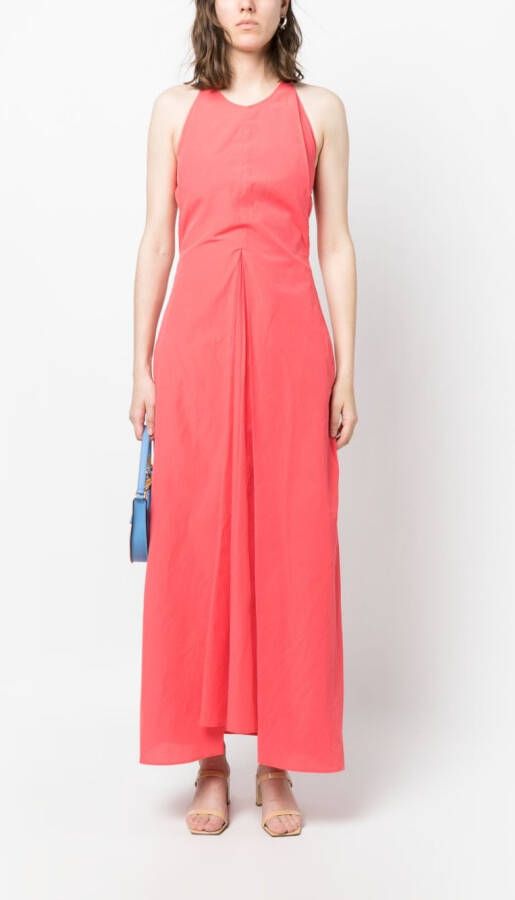 Alysi Mouwloze midi-jurk Roze