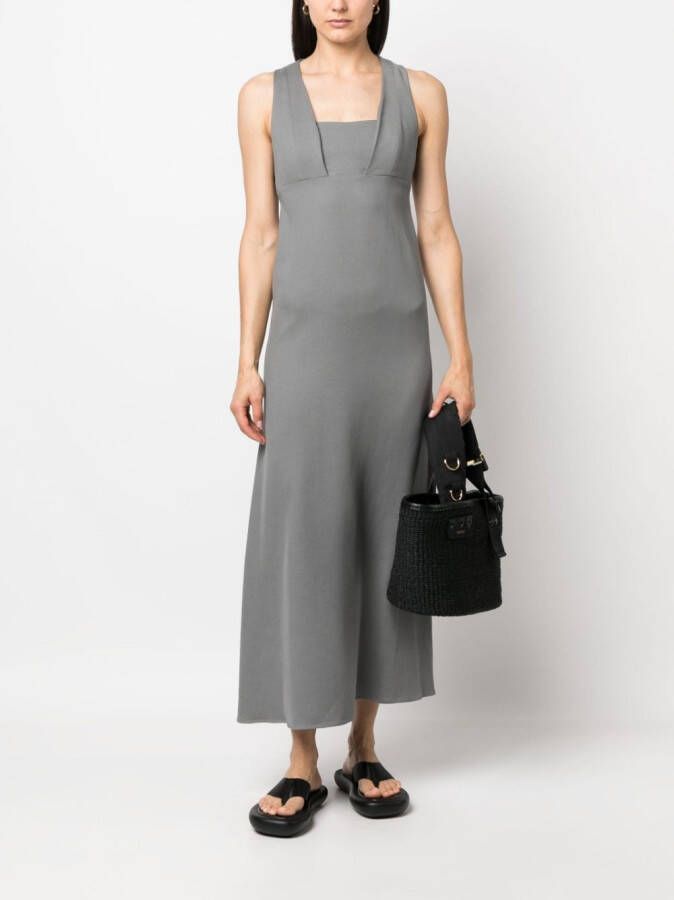 Alysi Mouwloze midi-jurk Grijs
