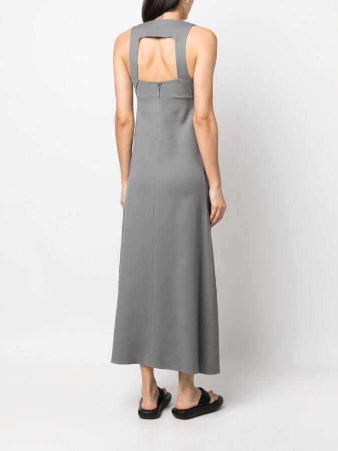 Alysi Mouwloze midi-jurk Grijs