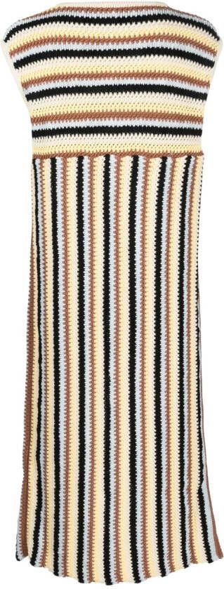 Alysi Gestreepte bodywarmer Bruin