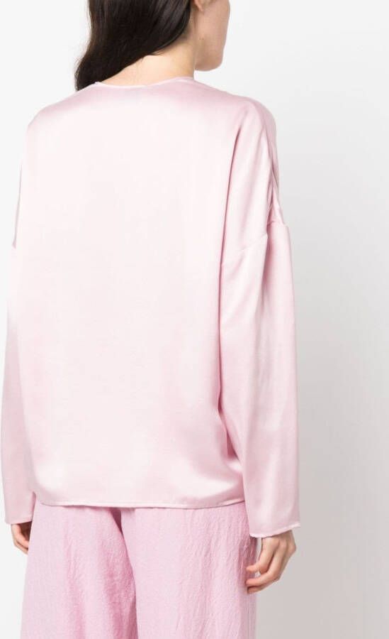 Alysi Zijden blouse Roze