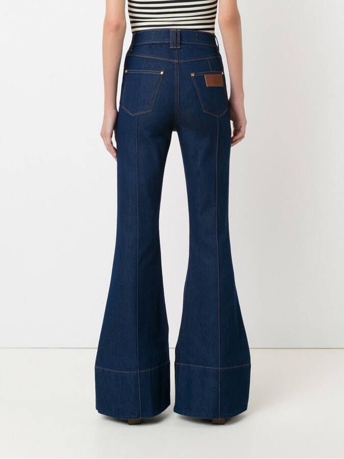 Amapô high waisted cropped jeans Blauw