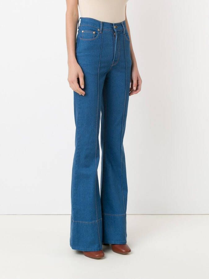Amapô high waisted cropped jeans Blauw