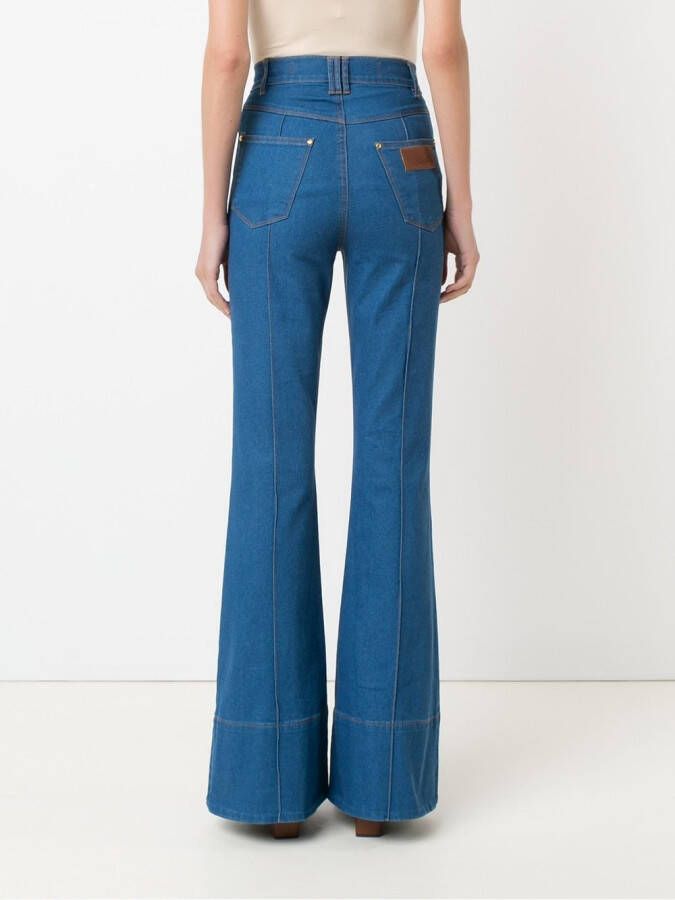 Amapô high waisted cropped jeans Blauw