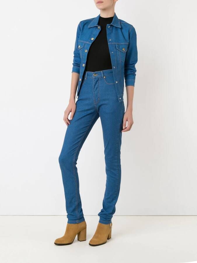 Amapô skinny jeans met hoge taille Blauw